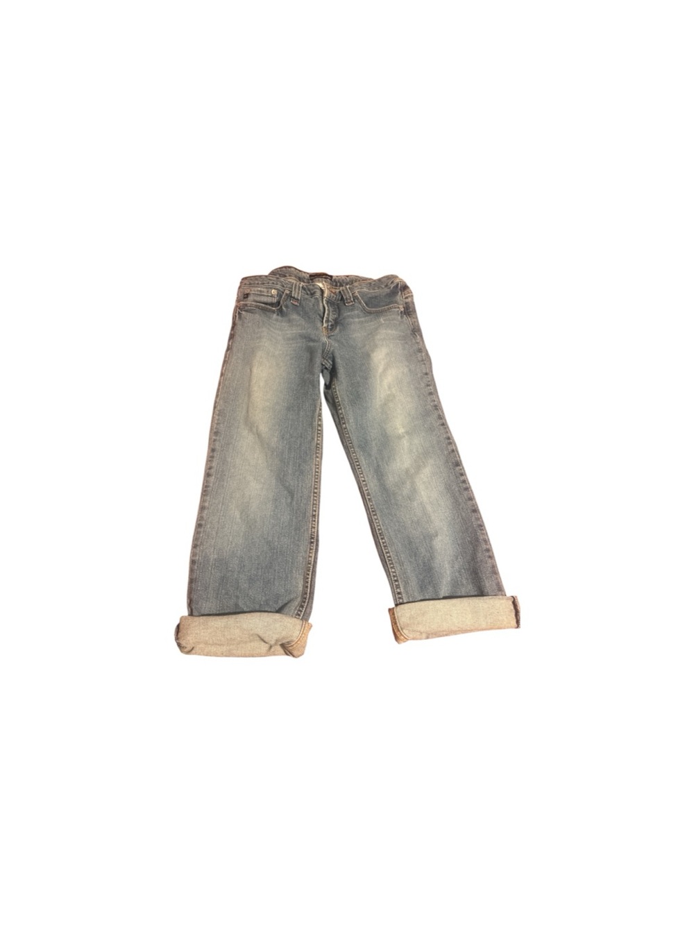 Charlotte Russe Faded Blue Boyfriend Jeans with Rolled Cuffs